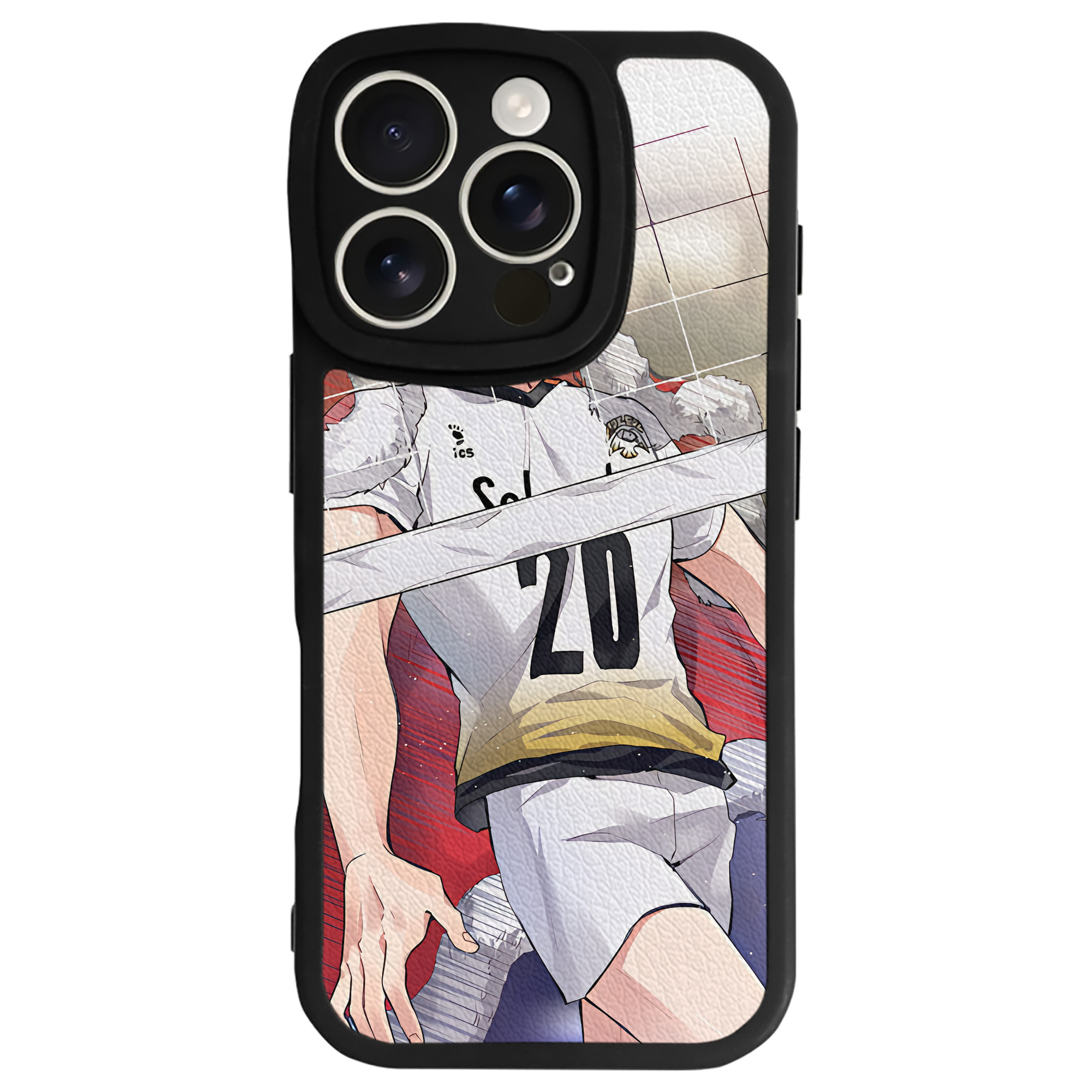 （画像用） ハイキュー!! Haikyu!! 【iPhone 16シリーズ対応】シリコンスマホケース（レザー調） 材質：シリコン